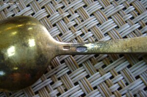 Ложки в коробке серебро 875 эмаль