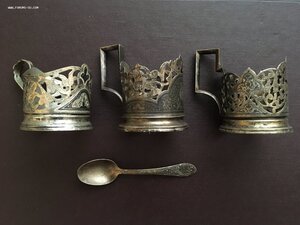 Лот столового серебра.