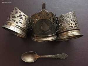 Лот столового серебра.