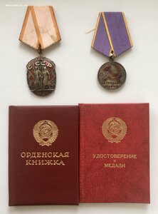 Орден Знак Почета и За трудовое отличие на поздних доках