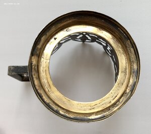 Серебряный подстаканник КУБАЧИ. СССР. Серебро 875 пробы.