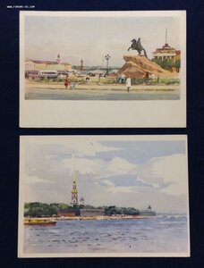 Набор открыток Ленинград 1962 худ К.Джаков оригинальная упак