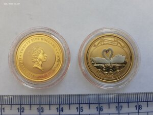 Золото, острова Кука,  25$, 1\2 oz