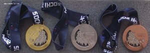 комплект олимпийских медалей Сочи-2014,копии