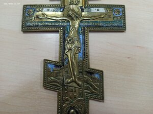 Распятие 5 цветов эмали (состояние!)