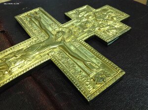 Крест-распятие -большой Огневое золочение!!! Горит!!