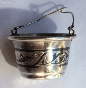 Серебряное чайное ситечко для чайника. Серебро 875 пробы.
