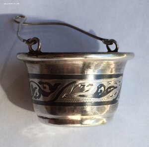 Серебряное чайное ситечко для чайника. Серебро 875 пробы.