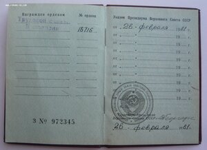 Трудовая Слава 2ст. № 16716 с документом