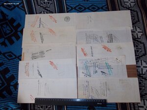 10 старых векселей. 1920е годы. Большие. Все оригиналы