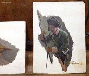 2 картины-эскиза известного баталиста Николая Присекина 1952