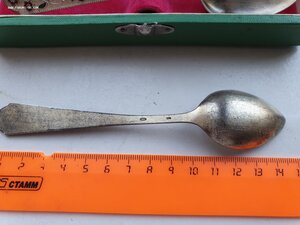 Набор чайных ложек "Весна" в коробке. 131,7 гр. Проба 875.