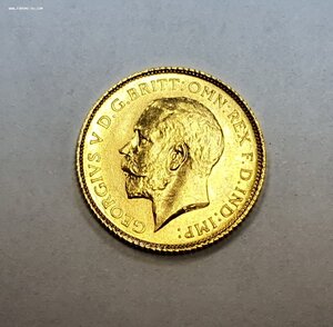 Пол Соверена 1914г. золото 917 проба