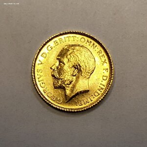 Пол Соверена 1914г. золото 917 проба