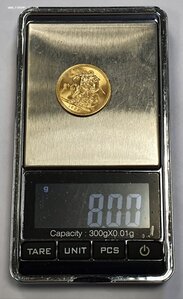 Соверен 1963г. золото 917 проба