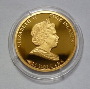 25 долларов 2011г. золото 10 грамм. "Год Зайца" !