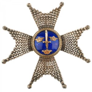 Звезда Ордена Меча 1 степени Швеция