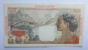 Гваделупа 100 франков 1947 - 1949 г. GUADELOUPE