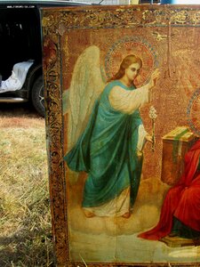 Храмовый Образ "Благовещение Пресвятой Богородицы" Сусальное