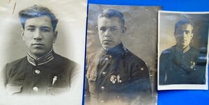 Лот из 15 фото с довоенными знаками парашютистов.