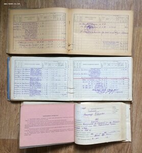 Три летные книжки на летчика-истребителя, начало 1950-х