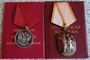 Знак почета и За заслуги перед отечеством 2ст ( документы)