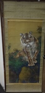 Огромный свиток "Тигр" (Япония, шелк)