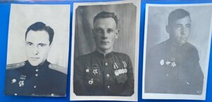 Лот из 15 фото с отечками,в летных очках,у знамени.