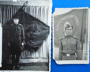 Лот из 15 фото с отечками,в летных очках,у знамени.