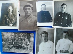 Лот из 15 фото с отечками,в летных очках,у знамени.