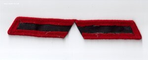 Петлицы до 1943 г. неразрезанные.