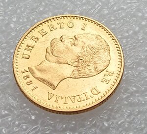 20 лир 1881 Италия - золото 6,45 гр.