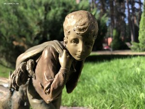 Статуэтка «Парень с козами» Богемия нач 20в