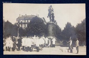 Фотооткрытка Открытие Памятника Петру Первому в Риге 1909