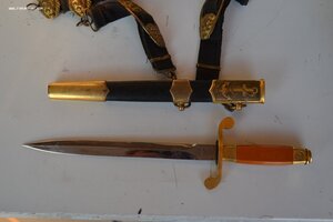 Кортик ВМФ ЗИК 1948 год позолота с ранним ремнем