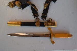 Кортик ВМФ ЗИК 1948 год позолота с ранним ремнем