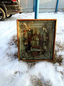 Икона "Спас на Троне" 19 век