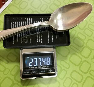 Три большие серебряные ложки. 875 проба со звездой.