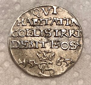 3 гроша 1565 год. Литва. Серебро.