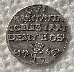 3 гроша 1565 год. Литва. Серебро.