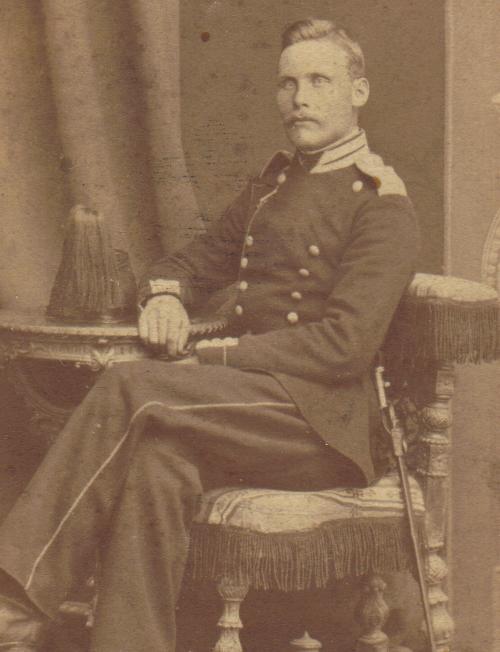 Фото Визитка Солдат Кивер Штык 1870-е гг.