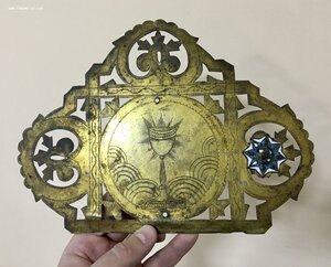 Господь Саваоф. Фрагмент от хоругви. Золочение, Эмали.