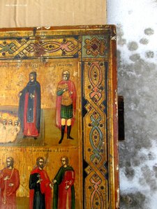Икона "Минея, месяц Август" 19 век
