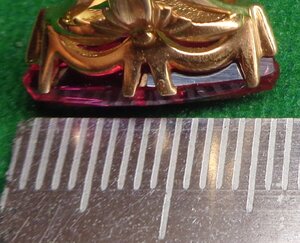 кольцо 585 пр Красный корунд