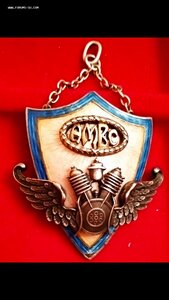 Серебрянный жетон АМВС, члену ВОМ'а(мотоциклетный)