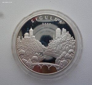 Латвия 1 лат 2007 года, серебро.