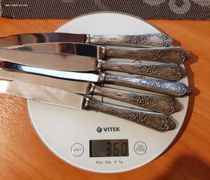 Вилки, ножи, ложки, салатная ложка + + 1 кг, 875 пробы