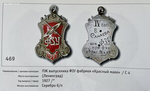 Жетон ФЗУ 1927 г. Ag