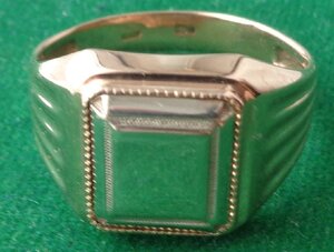 Мужское кольцо 375 пробы