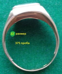 Мужское кольцо 375 пробы